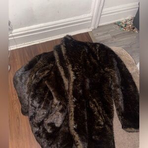 H&M Black Teddy  Faux Fur Jacket